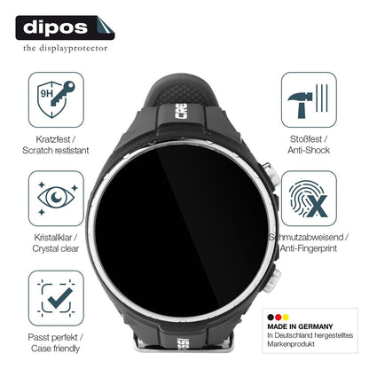 2x Screen Protector for Suunto D4F Tauchcomputer Flexible Glass 9H dipos