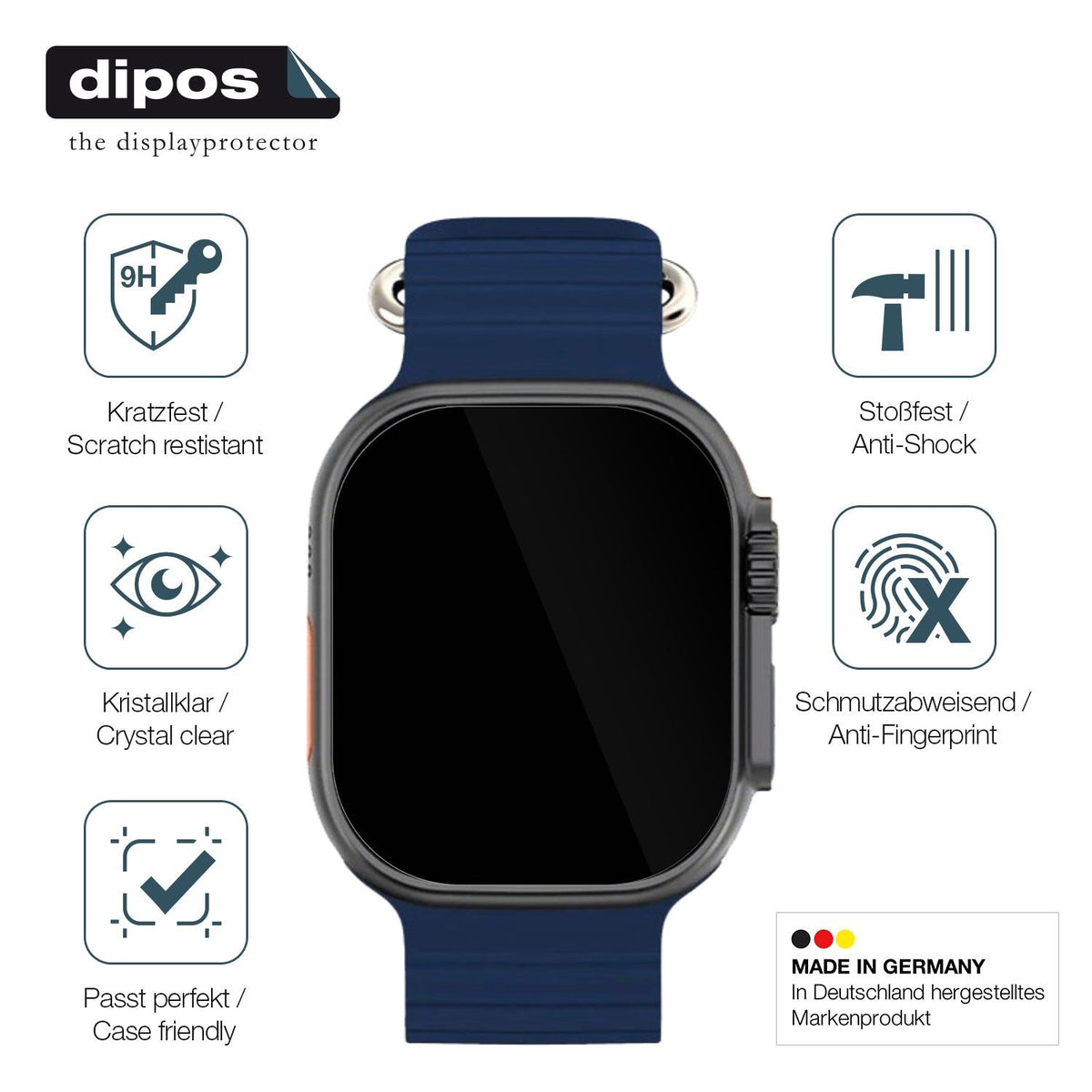 2x Screen Protector for Kiano Watch Solid Flexible Glass 9H dipos