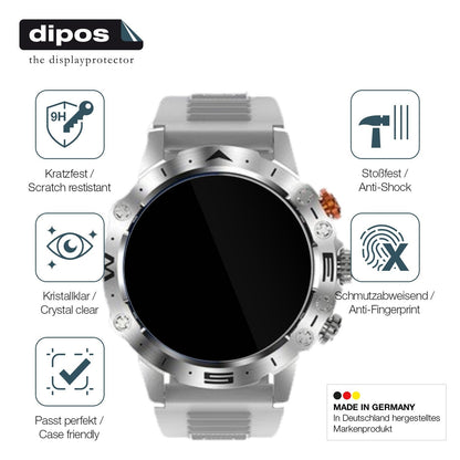 2x Screen Protector for DekeFit MT43 PRo 1.53 Zoll Flexible Glass 9H dipos