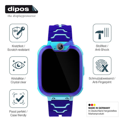 2x Screen Protector for Jubunrer Bleu Kids Smartwatch Flexible Glass 9H dipos