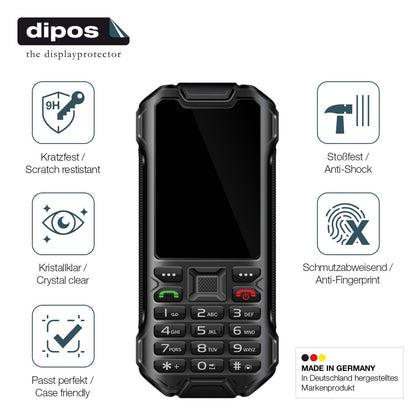 2x Screen Protector for Telware IP68 Outdoor Handy Flexible Glass 9H dipos