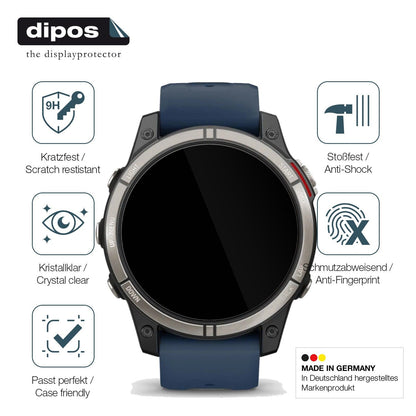 2x Screen Protector for Garmin quatrix 7 Pro Flexible Glass 9H dipos