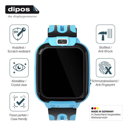 2x Screen Protector for Smartwatch Kinder mit Telefonfunktion Flexible Glass 9H