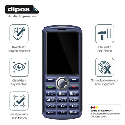 2x Screen Protector for Cellecor D4 Plus Flexible Glass 9H dipos