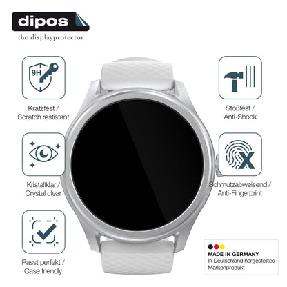 2x Screen Protector for Hama 5010 Smartwatch Flexible Glass 9H dipos