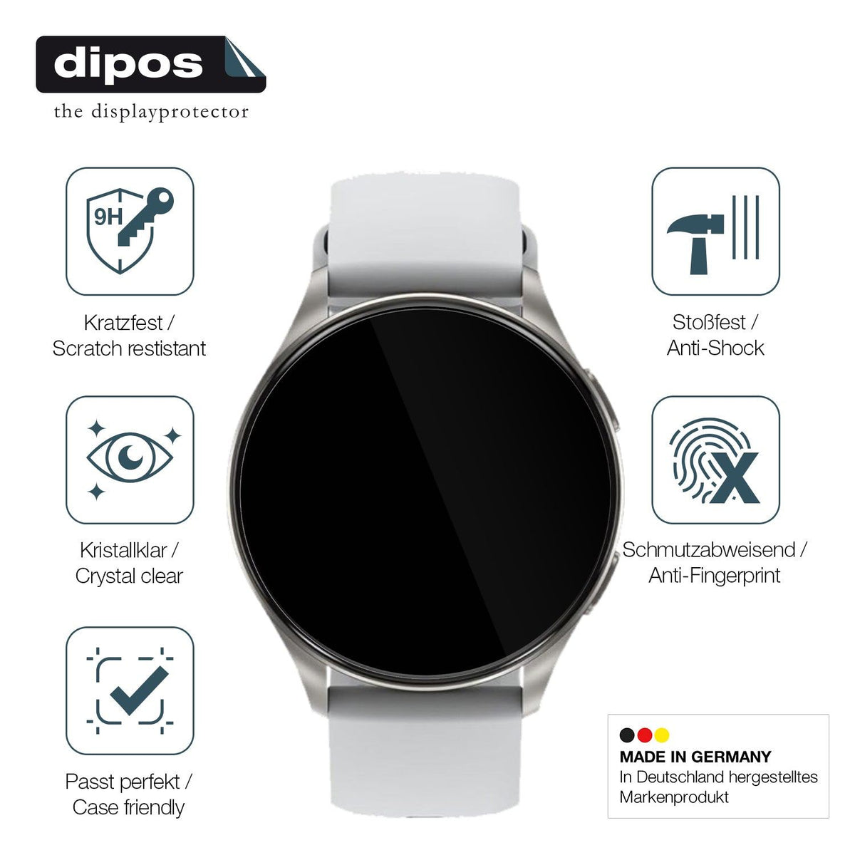 2x Screen Protector for Baolubao W60 Smartwatch Flexible Glass 9H dipos
