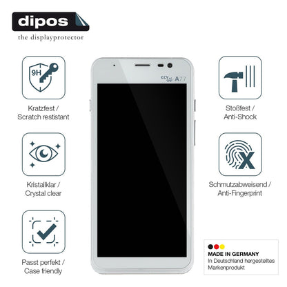 2x Screen Protector for CCV compact A77 Flexible Glass 9H dipos