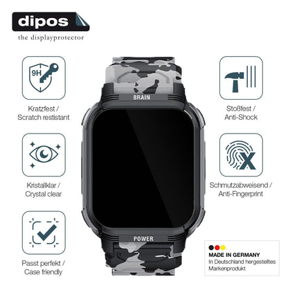 2x Screen Protector for LEMFO Y10 Smartwatch Flexible Glass 9H dipos