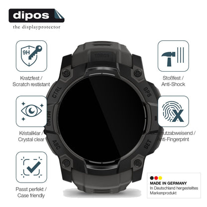 2x Screen Protector for Garmin Instinct 3 50mm Flexible Glass 9H dipos