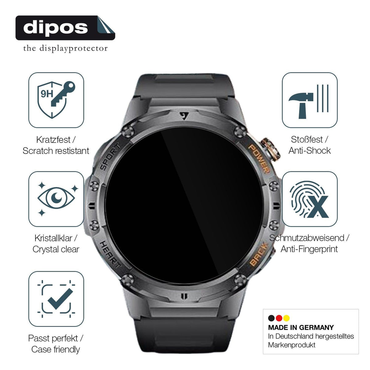 2x Screen Protector for ESFOE DM1-F-ZC Flexible Glass 9H dipos