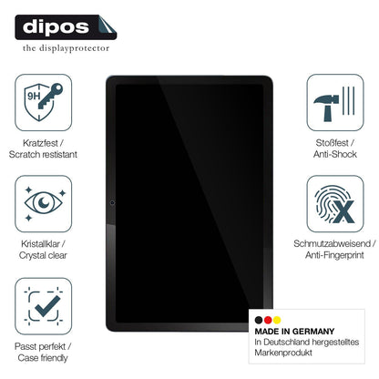 2x Screen Protector for Juedur R900 10 Zoll Flexible Glass 9H dipos