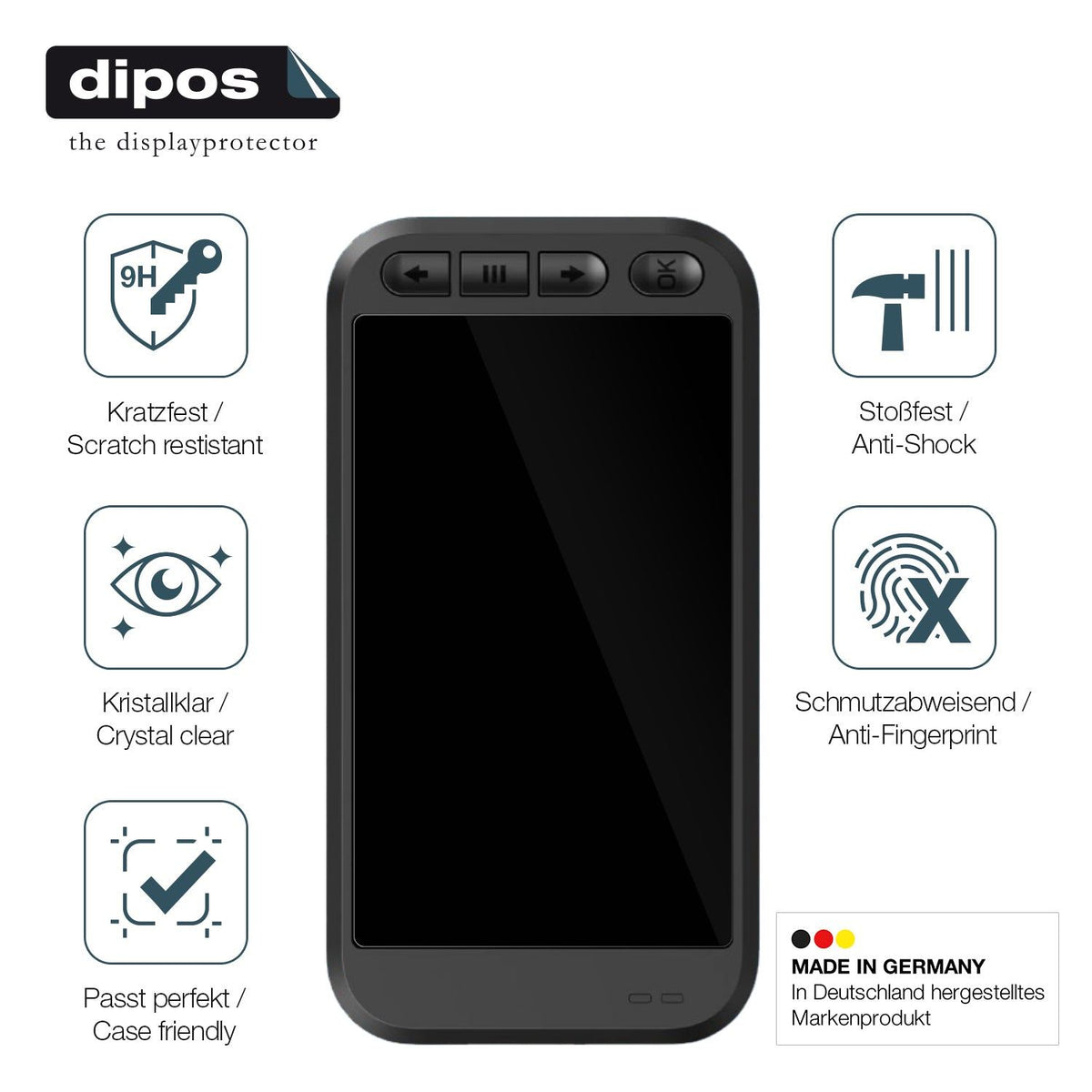 2x Screen Protector for Miofive S1 Dashcam Flexible Glass 9H dipos