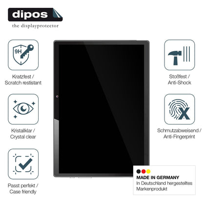 2x Screen Protector for TPZ T10B-280 10 Zoll Flexible Glass 9H dipos