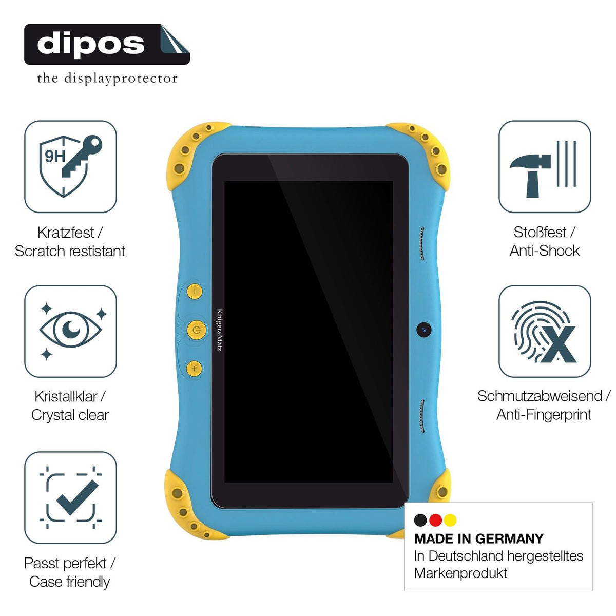 2x Screen Protector for Kruger Matz Fun 708 Flexible Glass 9H dipos