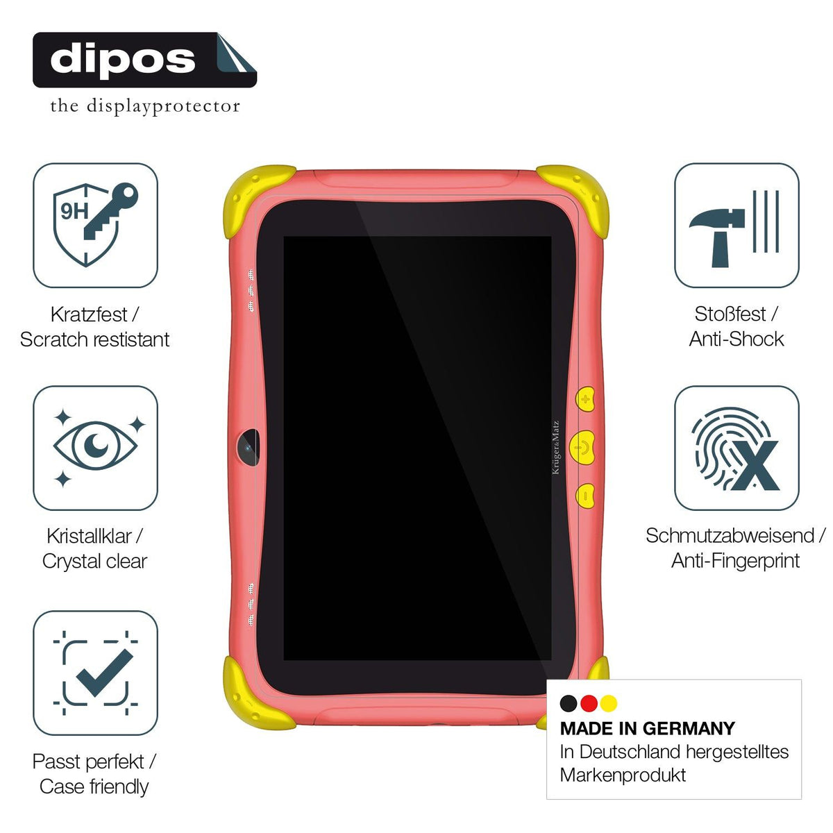 2x Screen Protector for Kruger Matz Fun 808 Flexible Glass 9H dipos