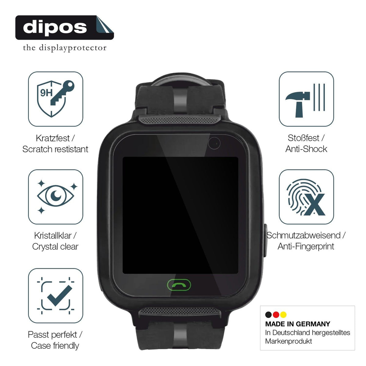 2x Screen Protector for Kruger Matz SmartKid Flexible Glass 9H dipos