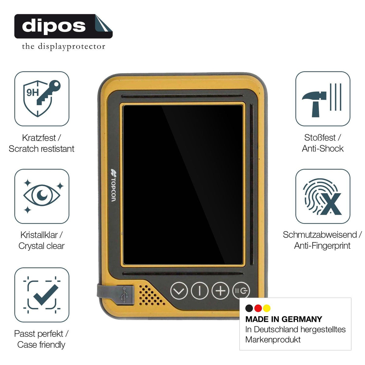 2x Screen Protector for Topcon GX-55 Flexible Glass 9H dipos