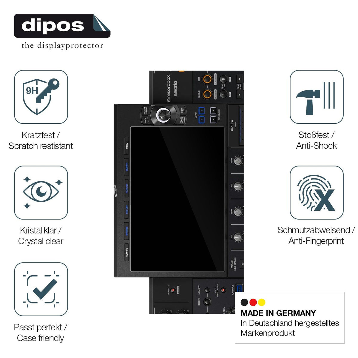 2x Screen Protector for Pioneer XDJ-AZ Flexible Glass 9H dipos