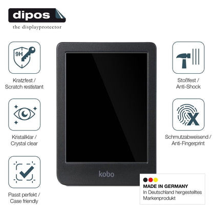 2x Screen Protector for Kobo Clara BW eReader Flexible Glass 9H dipos