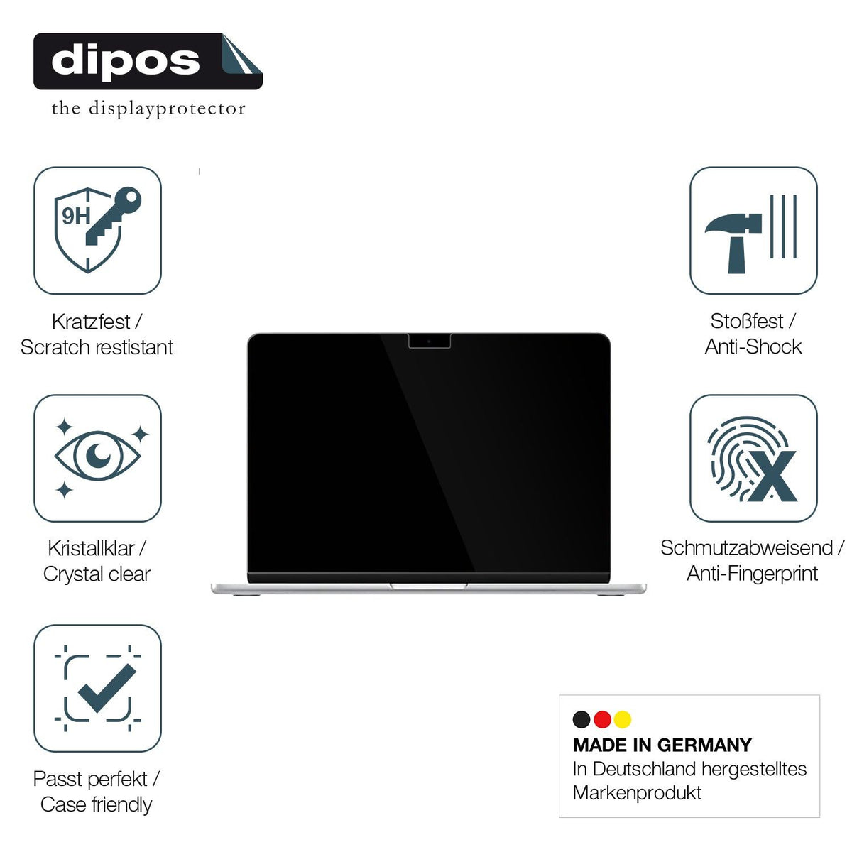 2x Screen Protector for Apple MacBook Air 15 Zoll M4 2025 Flexible Glass 9H