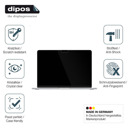 2x Screen Protector for Apple MacBook Air 15 Zoll M4 2025 Flexible Glass 9H