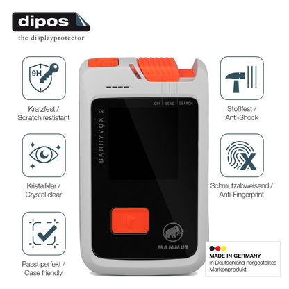 2x Screen Protector for Mammut Barryvox 2 Flexible Glass 9H dipos