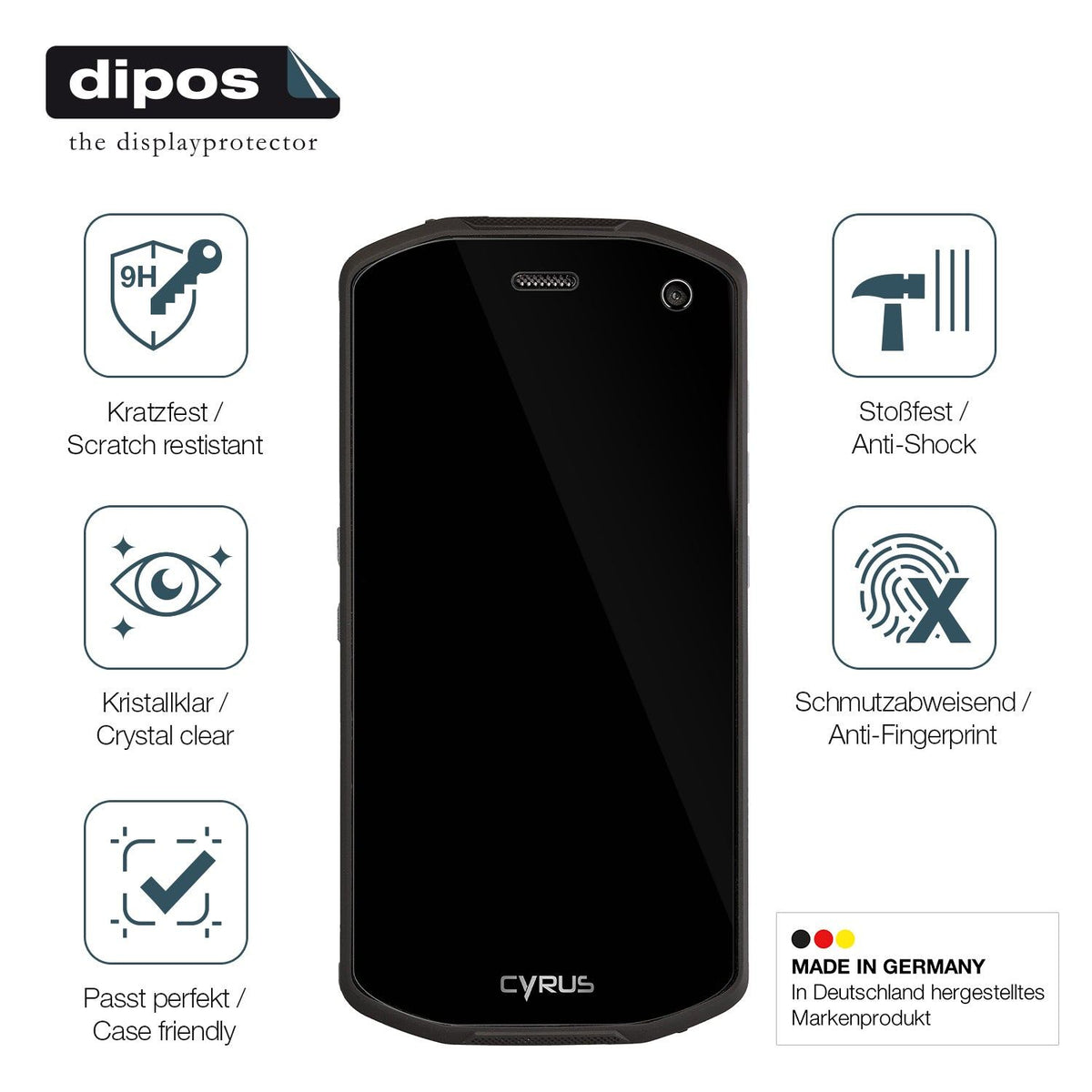 2x Screen Protector for Cyrus CS28 Hipster Rev.2 Flexible Glass 9H dipos