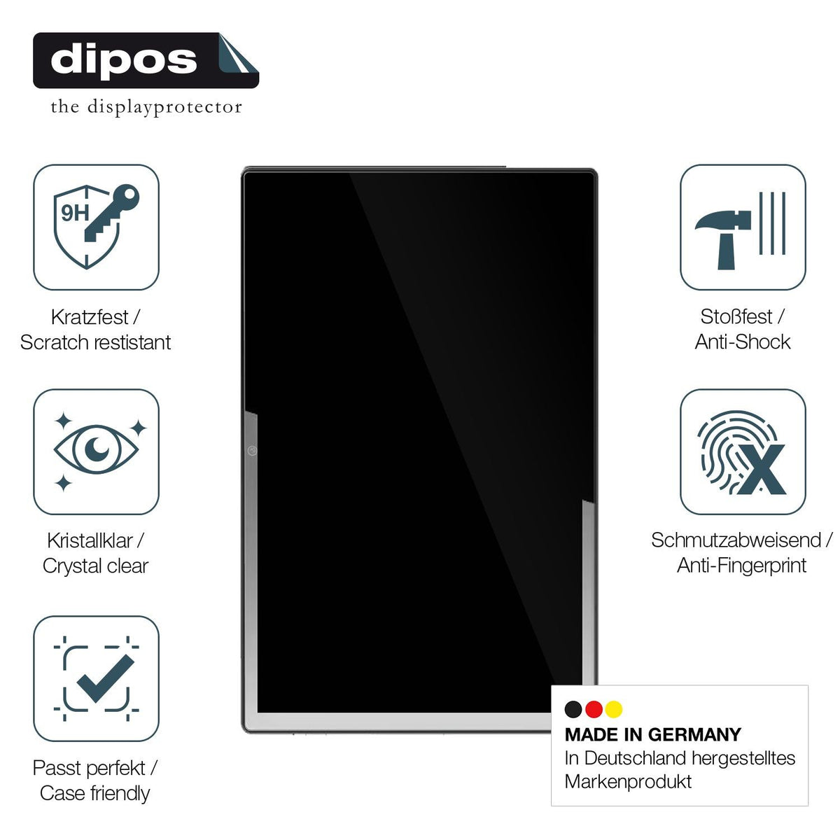 2x Screen Protector for Pine64 PineTab-V 10.1 Zoll Flexible Glass 9H dipos
