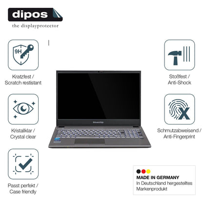 2x Screen Protector for Bluechip Travelline L15W17 Flexible Glass 9H dipos