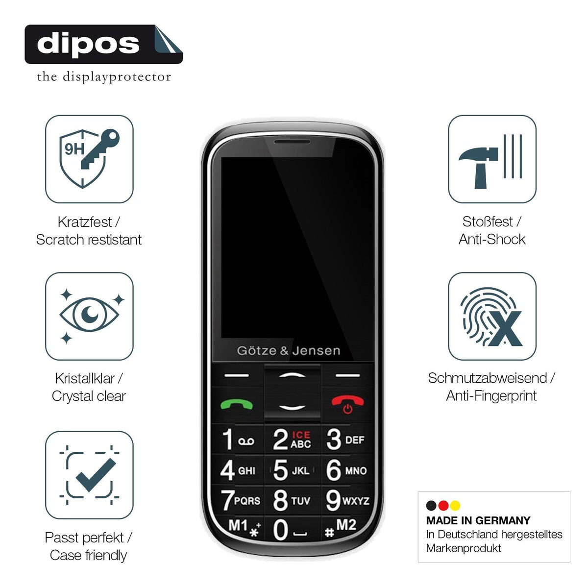 2x Screen Protector for Gotze Jensen GFE39 Flexible Glass 9H dipos