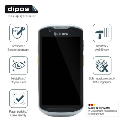 2x Screen Protector for Zebra TC52x-HC Flexible Glass 9H dipos