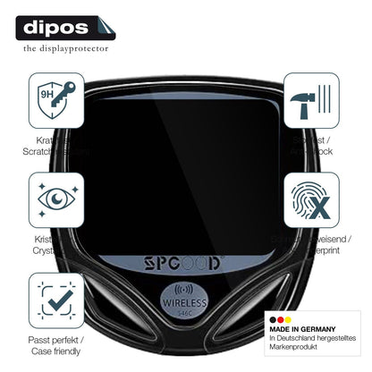 2x Screen Protector for SPGOOD AU1-7 Fahrrad-Computer Flexible Glass 9H dipos