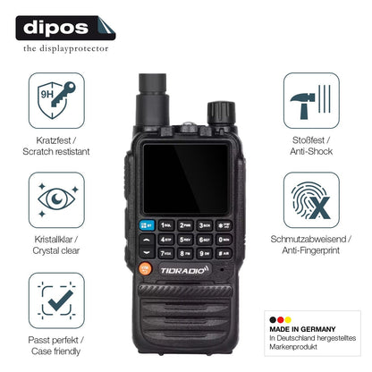 2x Screen Protector for Tidradio TD-H3 Flexible Glass 9H dipos