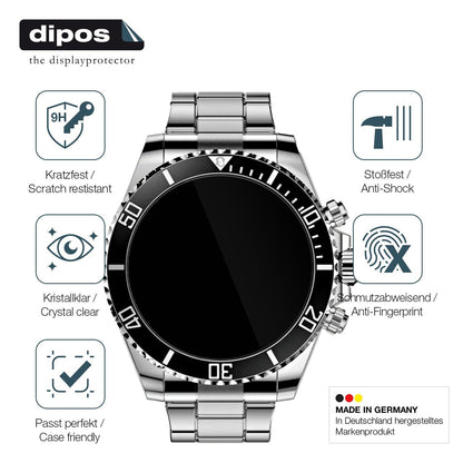2x Screen Protector for Nexos Pro Smartwatch Flexible Glass 9H dipos