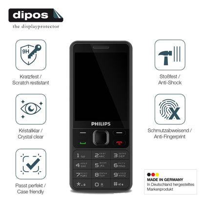2x Screen Protector for Philips Xenium E185 Flexible Glass 9H dipos