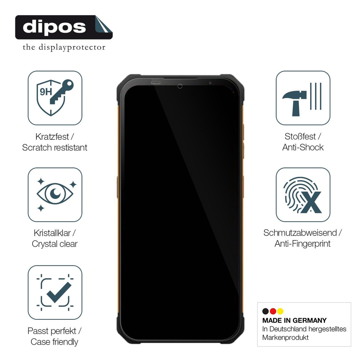 2x Screen Protector for Hammer Iron Va Flexible Glass 9H dipos