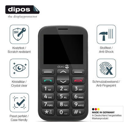 2x Screen Protector for Doro 1380 Flexible Glass 9H dipos