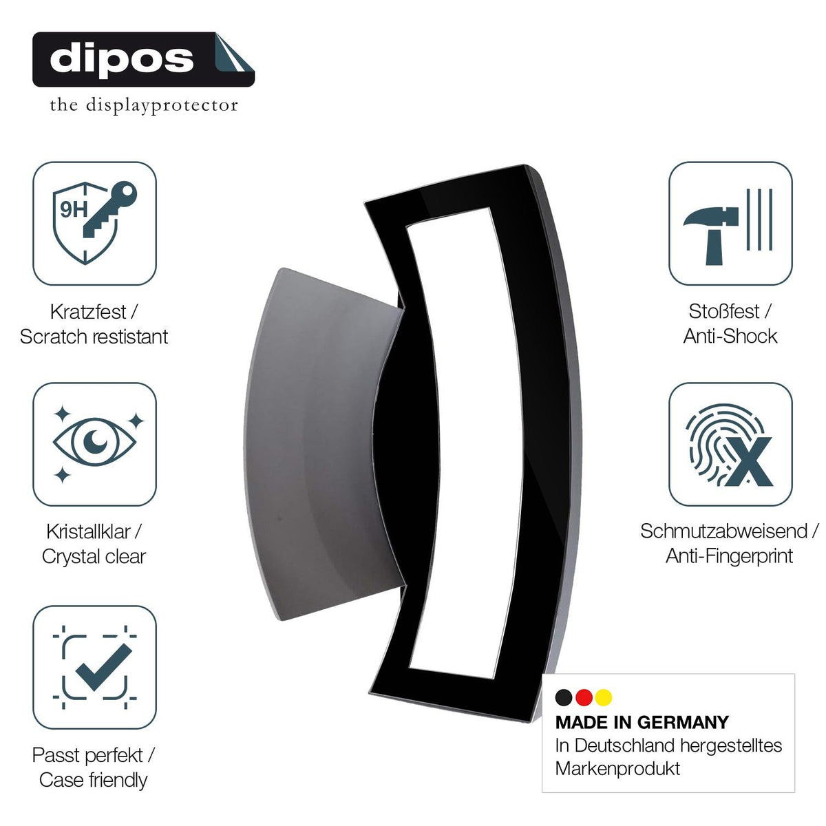 2x Screen Protector for Jura J10 Tropfblech Flexible Glass 9H dipos
