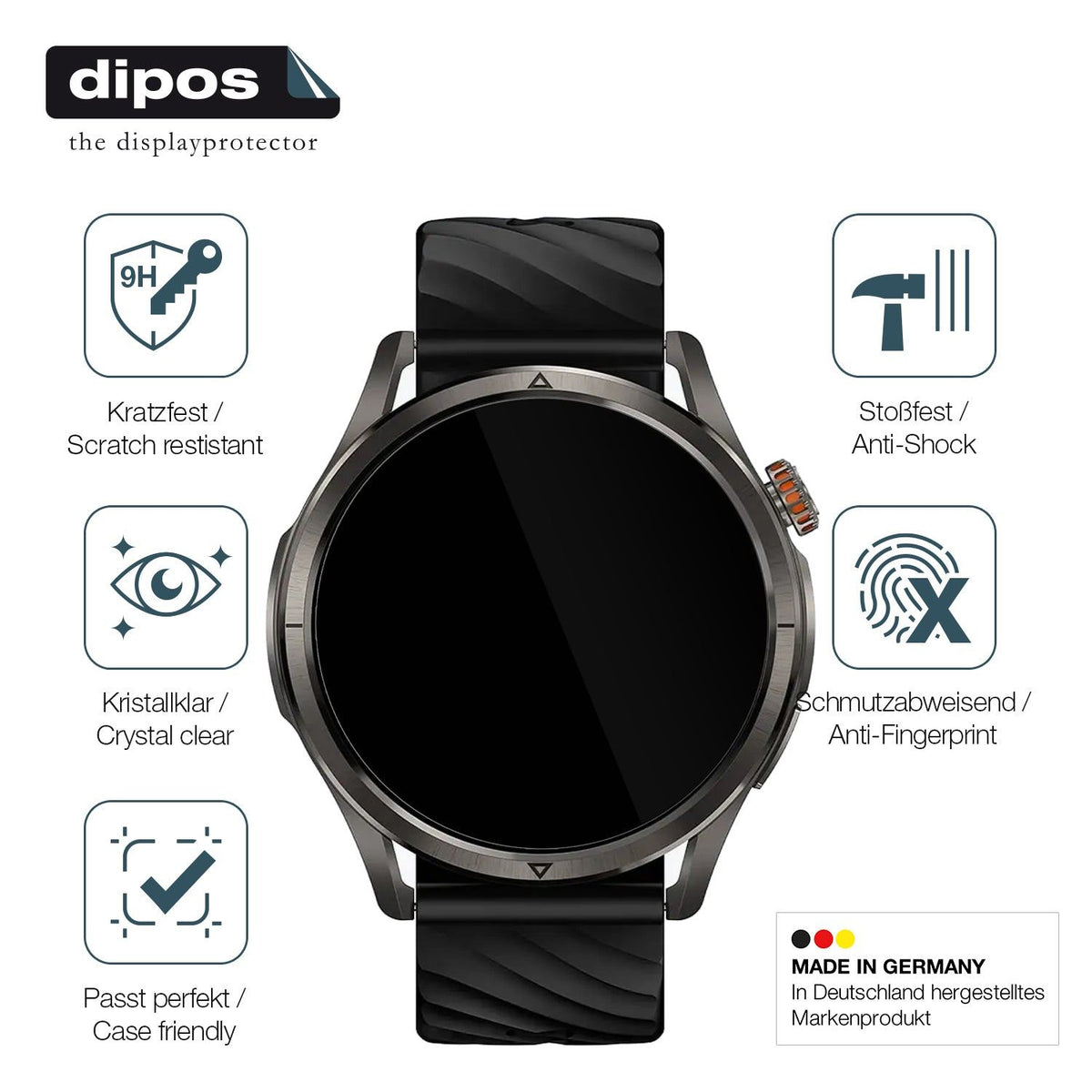 2x Screen Protector for Kospet Magic R10 1.43 Zoll Flexible Glass 9H dipos