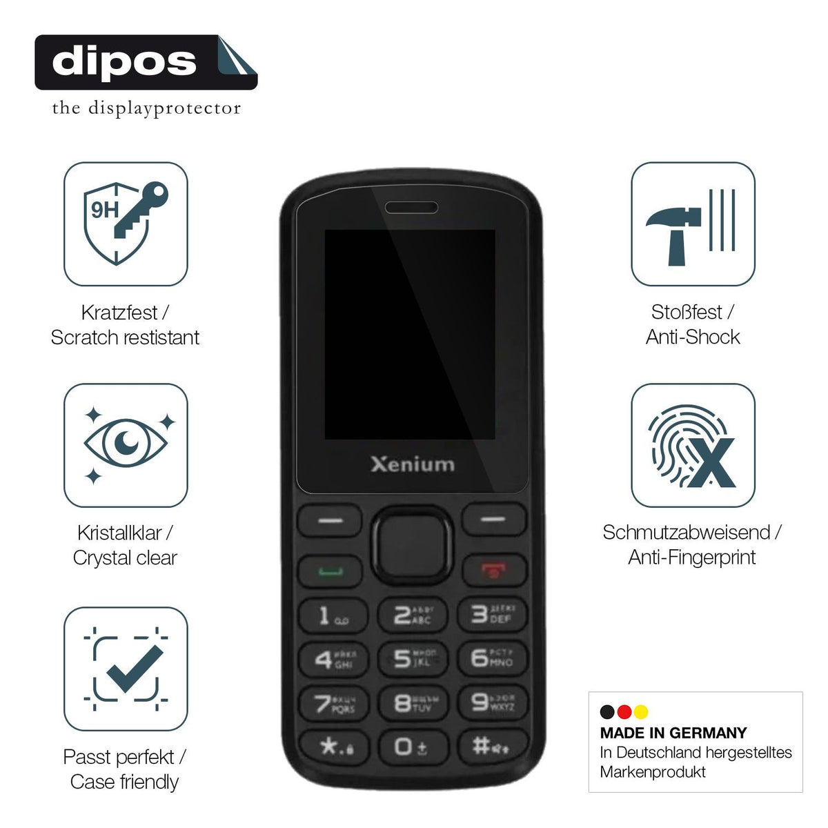 2x Screen Protector for Philips Xenium X170 Flexible Glass 9H dipos