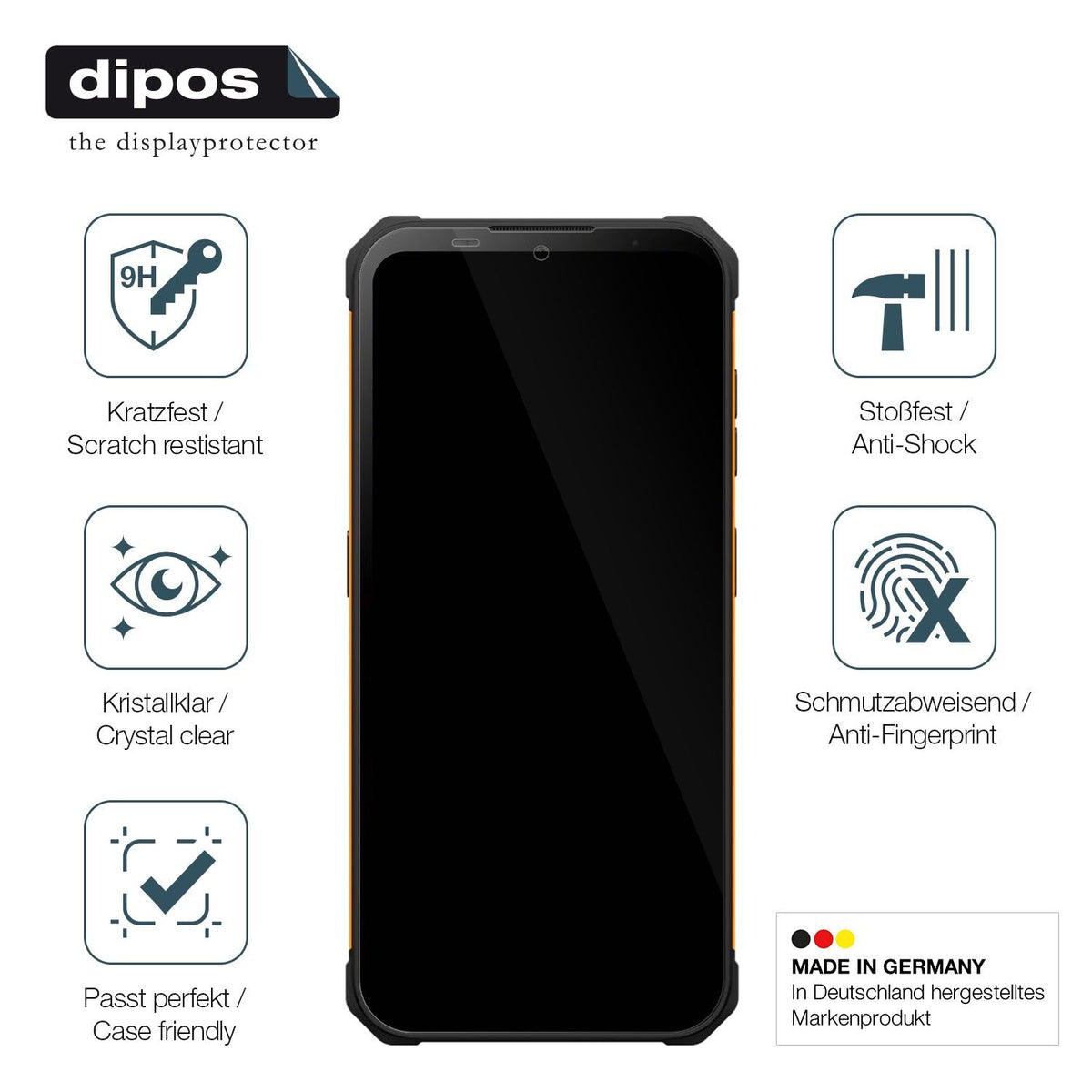 2x Screen Protector for Hammer H Iron Flexible Glass 9H dipos
