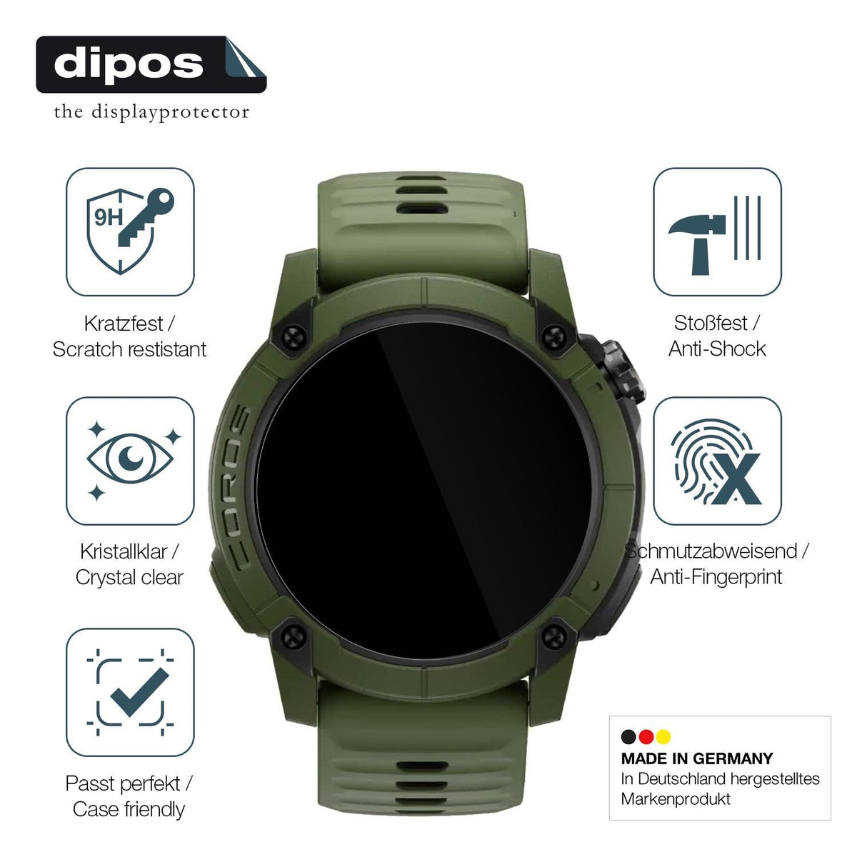 2x Screen Protector for Coros Nomad Flexible Glass 9H dipos