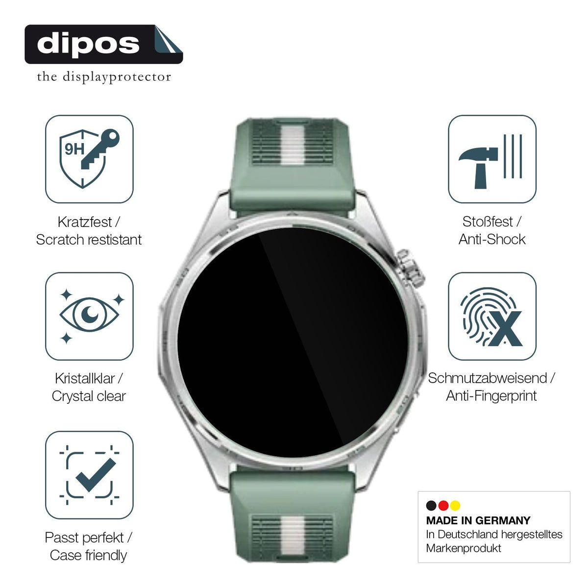 2x Screen Protector for Huawei Watch GT6 46mm Flexible Glass 9H dipos
