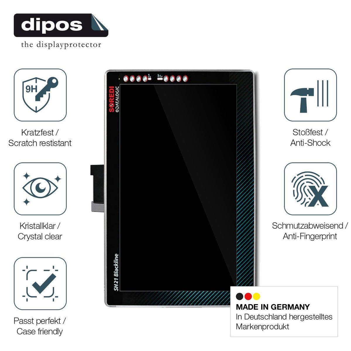 2x Screen Protector for Datalogic SH15 Blackline Flexible Glass 9H dipos