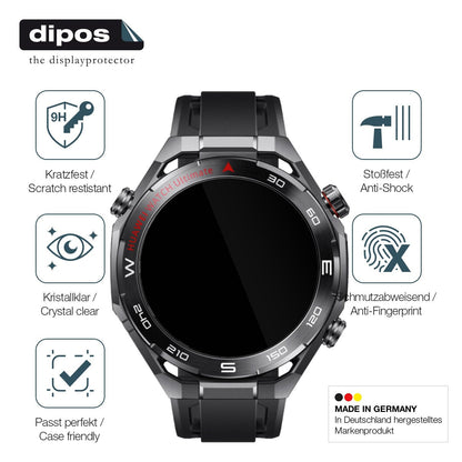 2x Screen Protector for Huawei Watch Ultimate 2 Black Flexible Glass 9H dipos
