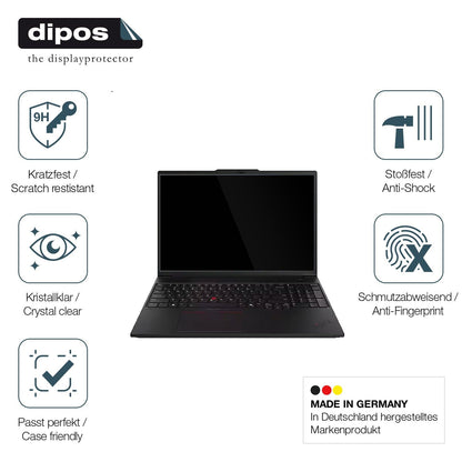 2x Screen Protector for Lenovo ThinkPad P16 Gen 3 Flexible Glass 9H dipos