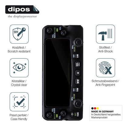 2x Screen Protector for Alinco DR-735-E Flexible Glass 9H dipos