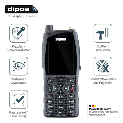 2x Screen Protector for Sepura SC2020 Flexible Glass 9H dipos