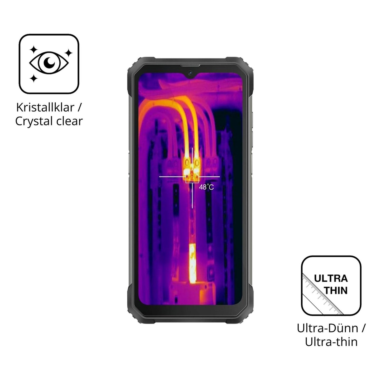 Dünne und klare Folie passend zugeschnitten für Blackview BL8800 Pro