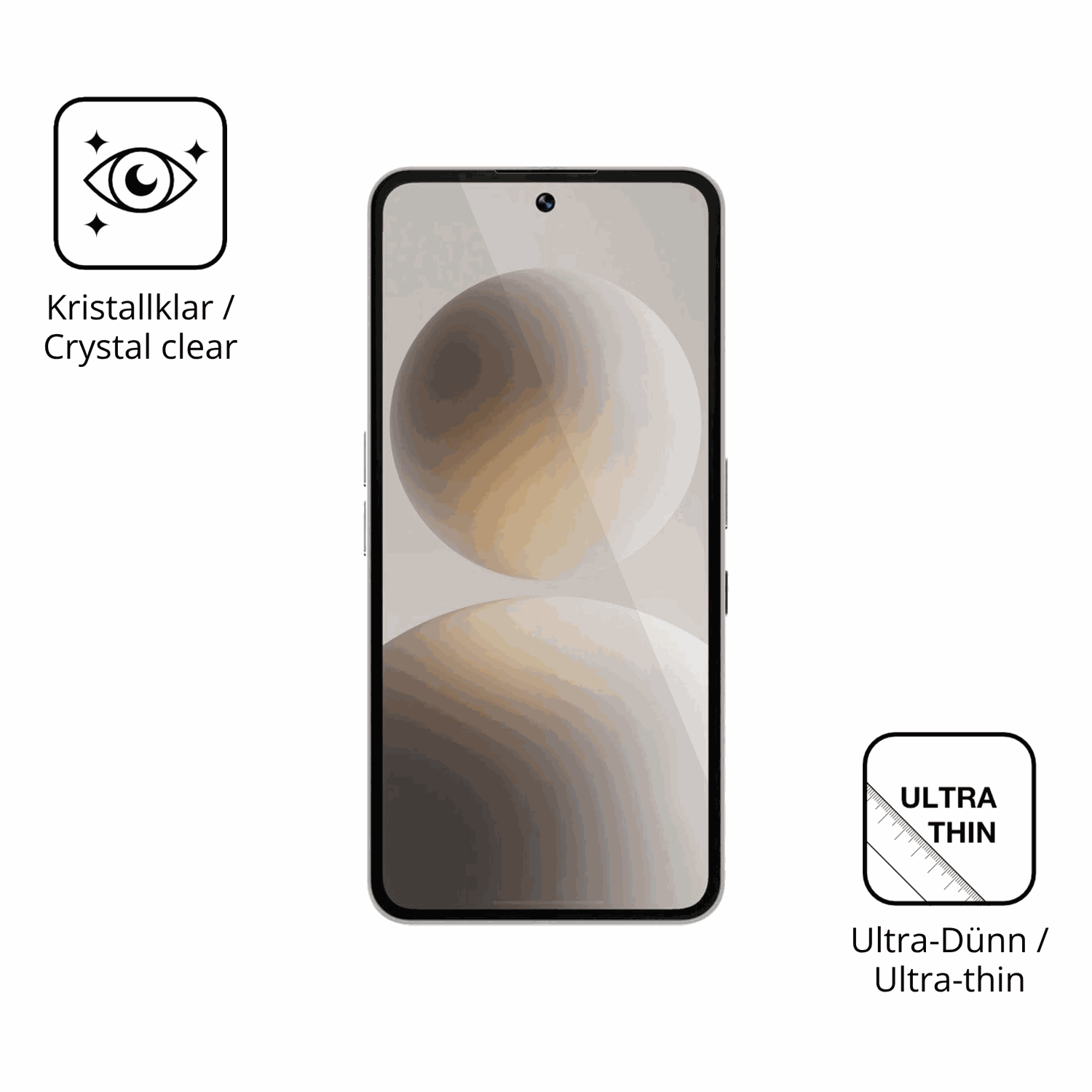 Dünne und klare Folie passend zugeschnitten für Brain Natural AI Phone BGX5